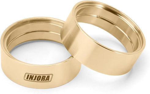 INJORA Brass Inner Beadlock Rings - 27g/pc 1.3" Wheel Weights for 1/24 1/18 RC Crawler Upgrade