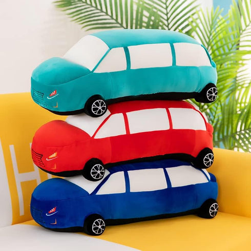 XIZHI Cute Tractor Plush Toy - Soft Stuffed Car Pillow, Long Sedan Blue Plushie Gifts for Kids Birthday