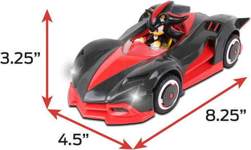 NKOK Team Sonic Racing 2.4GHz Radio Control Toy Car, Shadow The Hedgehog 602, Red, Turbo Boost Feature