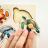 QUOKKA Wooden Puzzles for Toddlers 1-3 - 4 Set Animal and Birds Pegged Learning Toy for Kids Gift