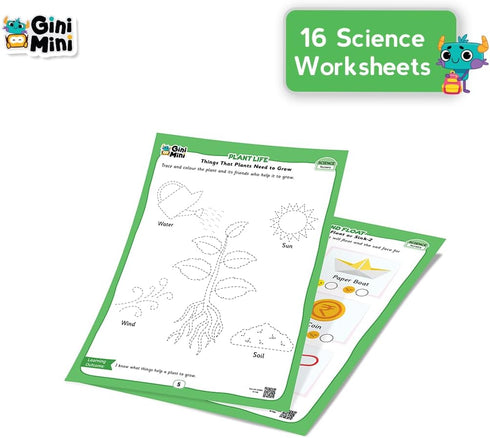 300 Nursery Worksheets (English, Maths, Science, & EVS) with Stickers for Ages 2-4, Fun Learning Activities