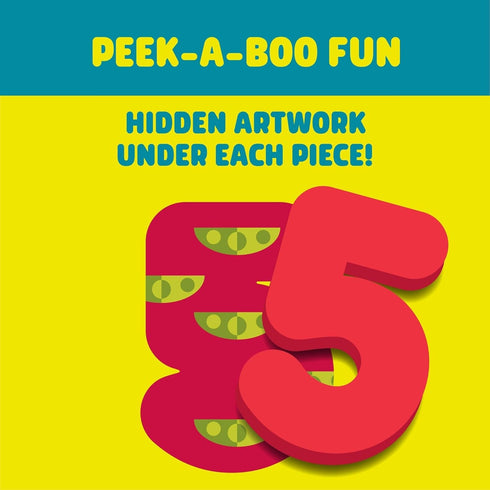 Chuckle & Roar - 2 Pack ABCs and 123s Wooden Puzzle - Fun Educational Puzzle for Kids - Develops Fine Motor Skills