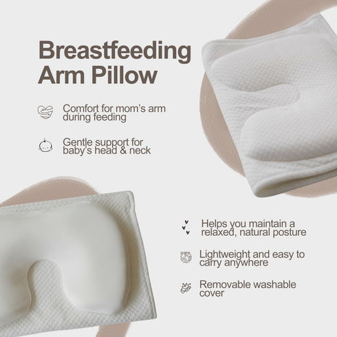 Baby Feeding Arm Pillow Nursing Arm Pillow for Breastfeeding & Bottle Feeding, Portable Travel Nursing Pillow