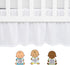 Love2Sleep 100% 800 Count, (24" 38"+10") Inch Dust Ruffle Crib Skirt, Egyptian Cotton Thread Mini Crib Size x Drop