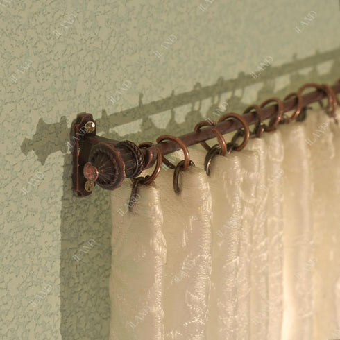 1/12 iLAND Miniature Dollhouse Accessories on Scale, Dollhouse Decor of Mini Curtain Rods, with Antique Crown Finial