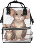 HCBPWVQA Rats Diaper Bag with Changing Pad and Pacifier Holder, Multifunction Laptop Backpack