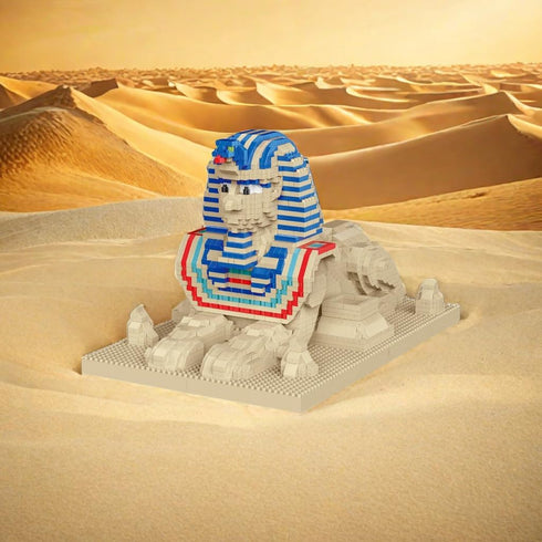 Explore Ancient Egyptian Mysteries with Sphinx Model Building, Micro Mini Bricks Blocks Toys