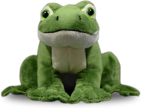 Tiny Heart Cute Green Frog Plush Toy, 6.2 Inch Realistic Small Frog