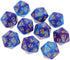 Yiotfandoll 10PCS D20, 20mm 20 Polyhedral Dice - Acrylic, Sided Dice for RPG, MTG, DND, Table Games (Blue Purple)