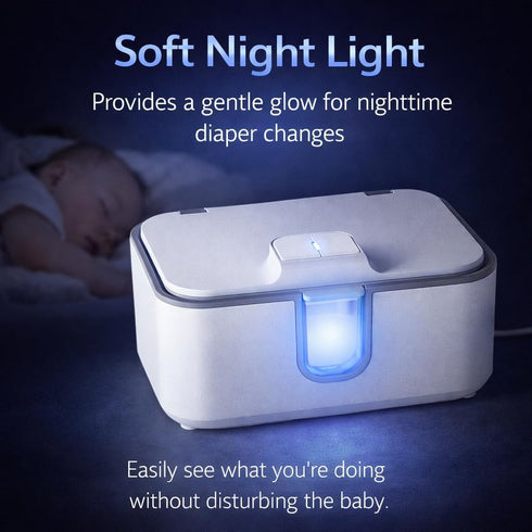Orozee Wet Wipes Heater,Baby Wipe Warmer and Baby Wet Wipes Dispenser Large Capacity with Night Light and View Window