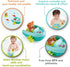 Hape Tubing Pull-Back Boat Bath Toy - Teddy Bear Floating Paddle Boat for Toddlers, Bathtub Shower Fun
