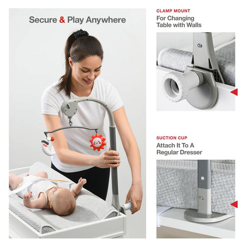 Lovely Kiddos Changing Pad - Foam Contoured Baby Changing Pad for Dresser, Washable Soft & Removable Non-Slip Outer