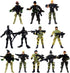 12 Pack Military Soldier Special Forces SWAT Counter-Strikes Elite Model with Weapon