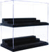 Minifigure Display Case for Action Figures, Dustproof Acrylic Box with 3 Movable Steps for Collection Models