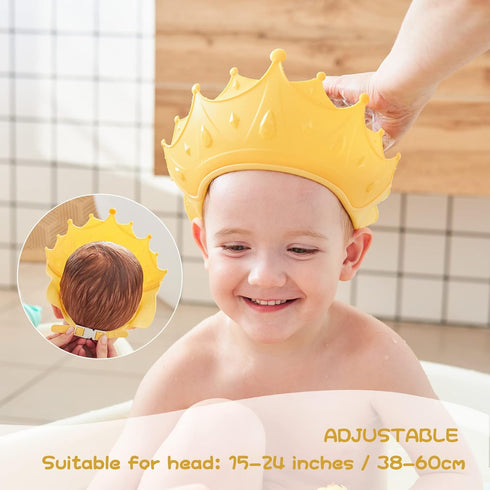 FUSACONY 0-9 Baby Shower Cap Shield, Shower Cap for Kids, Visor Hat for Eye and Ear Protection for Years Old Children
