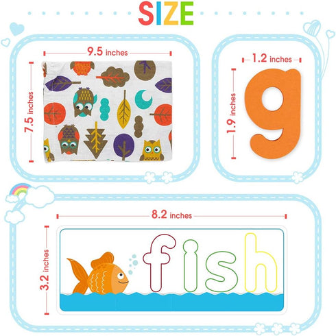 KMUYSL Learning Toys for Boys and Girls Age 2-6 - See & Spell CVC Word Builders with Alphabet Cards, Preschool Gifts