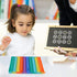 7.8in Big Size P0pp Math Toys, Rainbow Square Fidget Toy for Stress Relief and Math Manipulatives