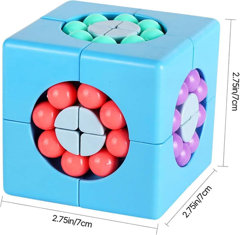 YUDANSI Magic Bean Puzzle Toy, Rotating Cube Educational Puzzle, Brain Teaser Game for Kids