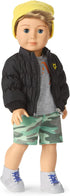 American Girl Truly Me 18-inch Doll Accessories Black Puffer Jacket, Yellow Knit Beanie, Sunglasses for Ages 6+