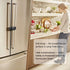 Fridge Freezer Refrigerator Cabinet Lock Latch, Adjustable French Door Guard for Toddlers, No Drill No Screw (2 Packs)