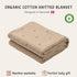 100% 40" 30" Organic Cotton Knit Baby Blanket for Boys and Girls- Pointelle Swaddle Blanket - x Soft Receiving Blanket