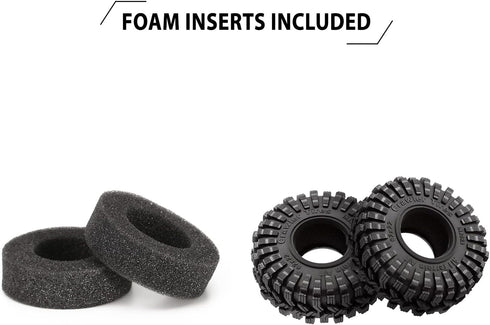 INJORA 1.0 All Terrain Super S5 King Trekker Tires - Soft Sticky for 1/18 TRX4M 1/24 RC Crawler Axial SCX24 FMS FCX24