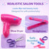 Set Set Beauty Hair Stylist - Boutique Beauty Salon Fashion Pretend Play for Girls with Toy Blow Dryer, Curler