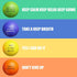 KDG Motivational Stress Balls (4 Pack) - Stress Relief Ball with Quotes to Relieve Anxiety and Manage Anger