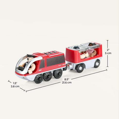 Set 3 4 5 Tiny Land Battery Operated Action Locomotive Train - Powerful Engine Bullet Train Compatible with Major Brand