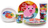 French Bull 4pc Kids Feeding Melamine Tableware Set - BPA Free, Dishwasher Safe, Durable Plate, Cup, Bowl, Divided