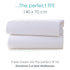 CLAIR DE LUNE 2 CL3029 Baby - x Fitted Cotton Jersey Interlock Cot Bed Sheets White