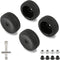 4 Pack 12mm Hex Wheels and Tires Set with Locknuts and Wrench for RC 1/10 On Road Racing Touring Car