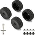 4 Pack 12mm Hex Wheels and Tires Set with Locknuts and Wrench for RC 1/10 On Road Racing Touring Car