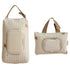 LFRXION Wet Wipe Holder Bag, Embroidered Bear Wet Wipe Pouches, Portable Upgrades Stroller Hanging Bag Cotton Linen