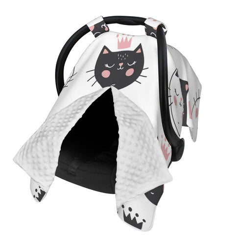 Hcpwzrf Adorable Cat Baby Car Seat Cover & Nursing Cover - Breathable Stretch