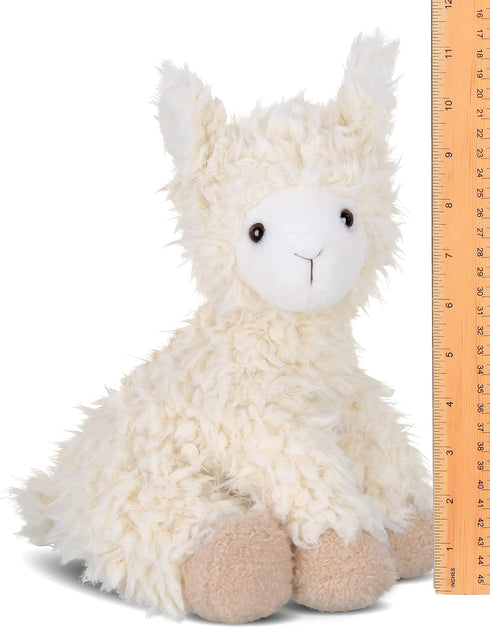 Bearington Fuzzy Plush Llama Stuffed Animal, 11.5 Inch