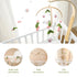 Set Baby Mobile for Crib, Crib Nursery Mobile for Boys Girls, Boho Bee Flower Nursery Decor Soothe Toy Baby Shower