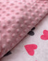 Baby Double Layer Soft Plush Minky Blanket, Dotted Backing for Boys Girls - Toddler Newborn Shower Gift (Peach Hearts)