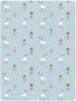 miaozhen 1 Pack 52x28 Cotton Crib Sheets for Baby Boys Girls Soft Stretchy Simple Line Deer Sunflower Pastel Blue