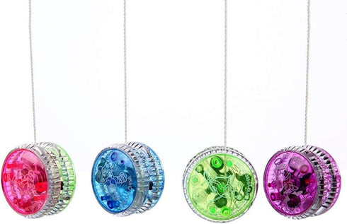 Bioristar LED Light Up Yo Yo for Kids, Beginner Responsive Ball Bearing Yoyo, 4 Pack