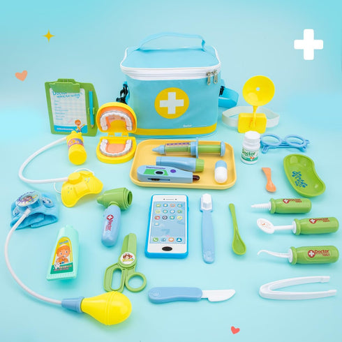 3-5, Set 3 4 5 6 Meland Doctor Kit for Toddlers Dentist Play with Teeth for Kids Pretend Play Kids Toys Birthday Gift