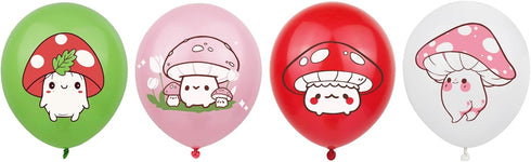 Hofgleaq 1 16 1 24 Mushroom Birthday Party Decorations, Birthday Party Supplies for Mushroom, Includes Banner, Latex