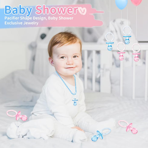 36 2.5'' Pieces Acrylic Pacifiers for Baby Shower Games Boy Girl, Baby Shower Pacifiers, Bulk Pacifier for Hunt Games