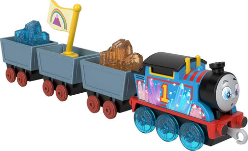Thomas & Friends Diecast Toy Train - Crystal Cargo Adventure Thomas Engine with Cargo Cars for Kids 3+ Years