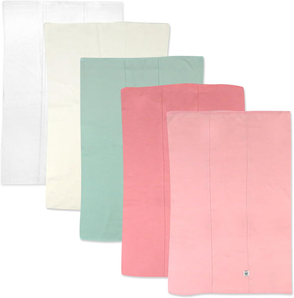 Tri-fold Knit Burp Cloths Soft Absorbent 100% Organic Cotton for Baby Boys,