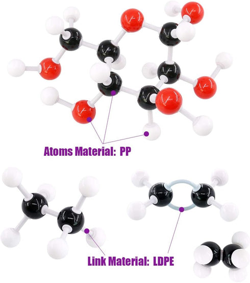 Swpeet 125 Pcs Molecular Model Kit for Inorganic & Organic Science Toys for Students 16+