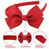 7Rainbows Fashion Cute Red Bow Headband for Girls, Toddlers