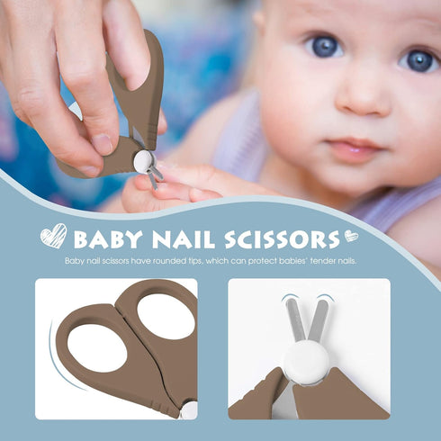 Set, Baby Nail Clippers Baby Nail Kit with Cute Case, Infant Manicure and Pedicure Health Grooming Care Can