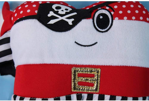 Plush Pirate Booty Tooth Fairy Pillow with Pocket, 11"