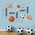 Supzone Sport Balls Wall Stickers Boys Wall Decals for Basketball Soccer Baseball Football Hockey Playroom Decor